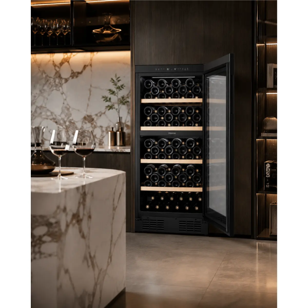Dual Zone Wine Fridge 108 Bottles Hisense Cyprus