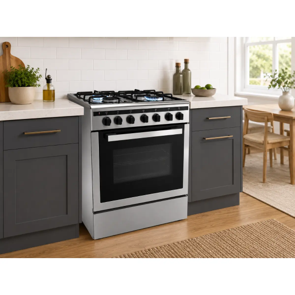 Gas & Electric Cooker 65L 60cm Inox Midea 24DMS4G113 in Cyprus