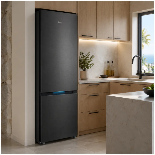 Midea Space Master 442L Combi Refrigerator Dark Inox MDRB600MIC45P - Image 2