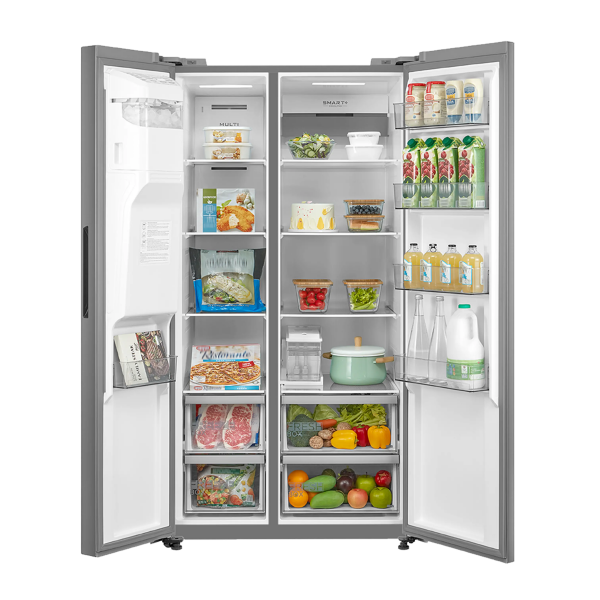 Midea MDRS761MYC46 Inox Side by Side Fridge Freezer