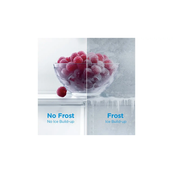 Midea Space Master 442L Fridge Freezer – Dark Inox MDRB600MIC45P No Frost technology (fan-assisted cooling)