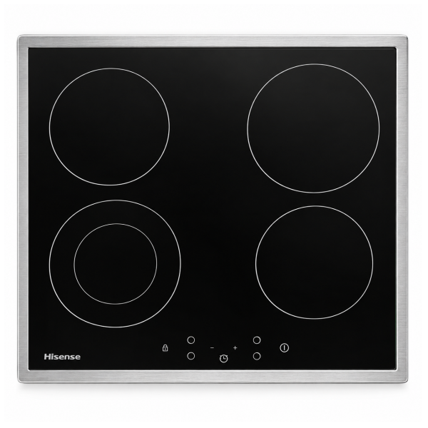 Hisense E6432X ceramic hob installed in modern kitchen island front view
