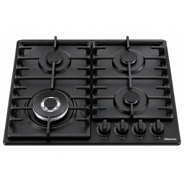 Hisense GM663BHF 4 burner gas hob with cast iron supports