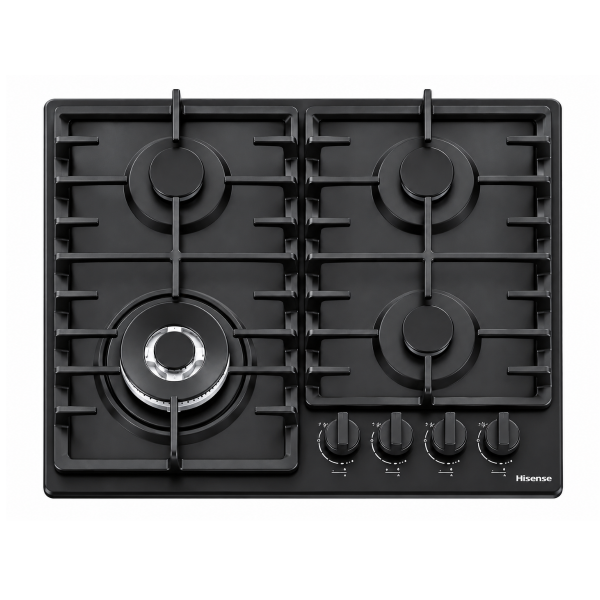 Hisense GM663BHF Gas Hob with Wok Matt Black in Cyprus front view