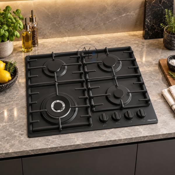 Hisense GM663BHF gas hob controls with integrated ignition