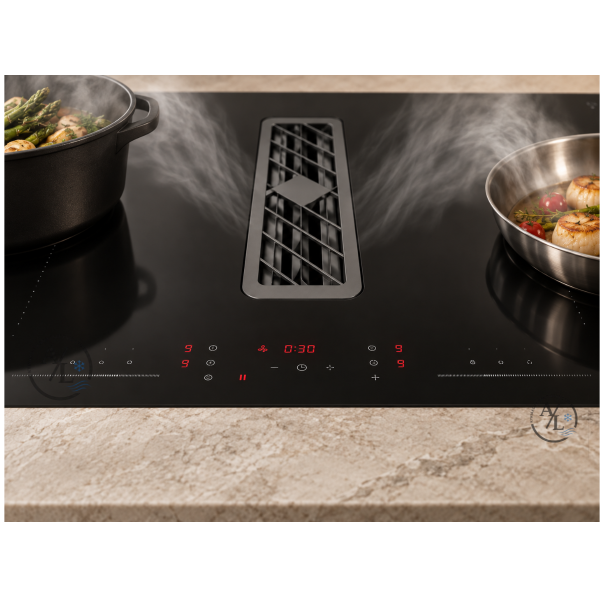 Midea M83C02-H22 induction hob with integrated extractor hood