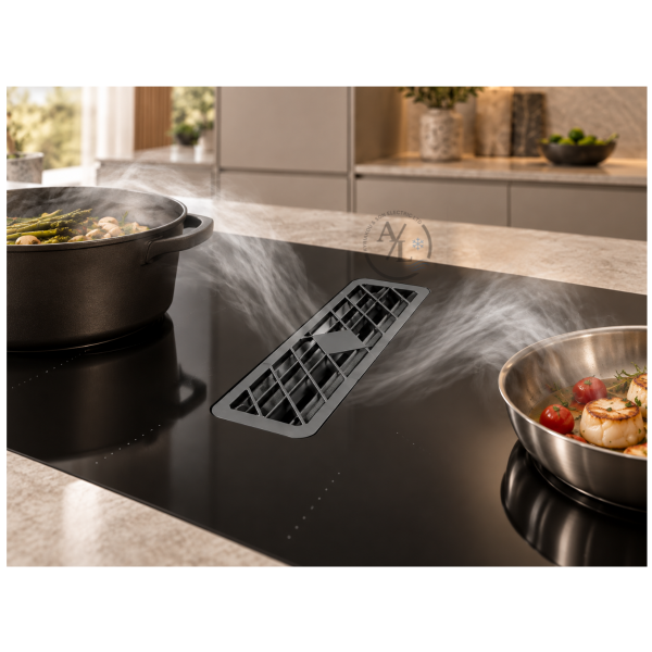 Midea M83C02-H22 induction hob with integrated extractor hood 80cm Kyriakos Electric