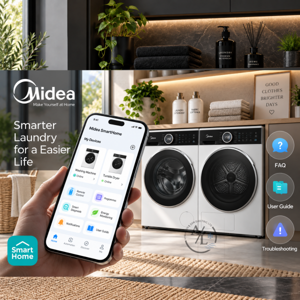 Midea MD205H100BW_W-CY 10kg heat pump dryer connect smart home