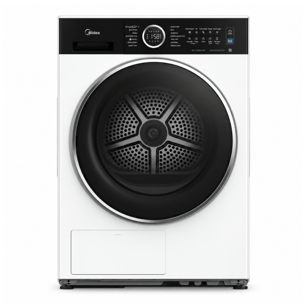 Midea MD205H100BW_W-CY 10kg heat pump dryer front view